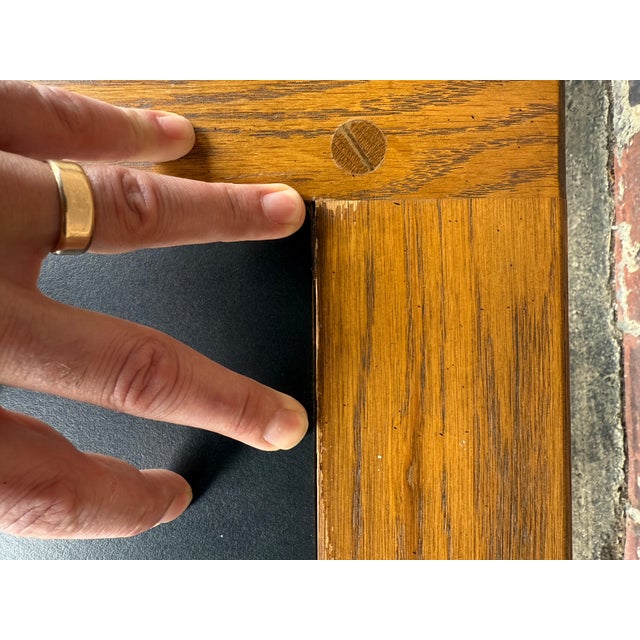 Rustic Pair of Vintage Ranch Oak Side Tables Square Rustic Western Charm For Sale - Image 3 of 10