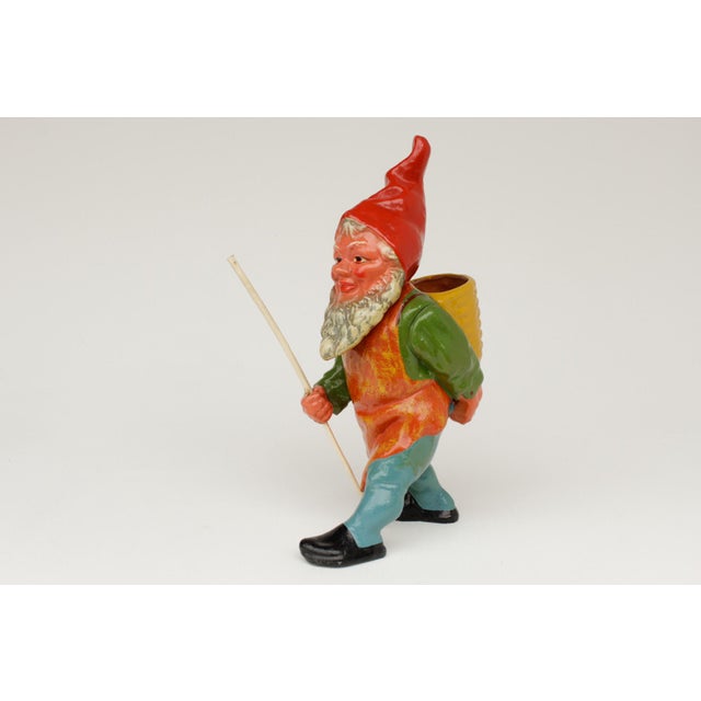 Red Terracotta Garden Gnome, 1950s For Sale - Image 8 of 8