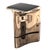 Metal "Lacrima" Bar Stool With Bronze and Stainless Steel Details For Sale - Image 7 of 7