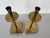 1970s Mid-Century Modern Brass & Metal Geometric Candle Holders – Pair For Sale - Image 9 of 12