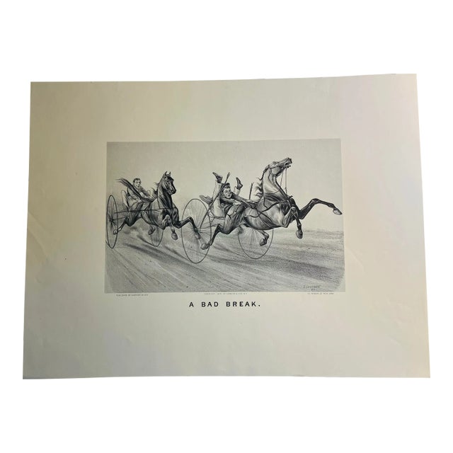 1879 Currier & Ives Horse Race Print For Sale