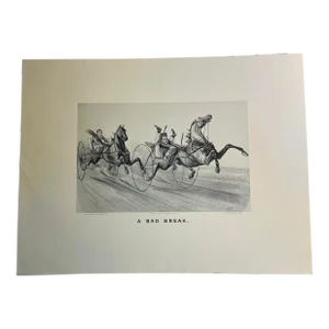 1879 Currier & Ives Horse Race Print