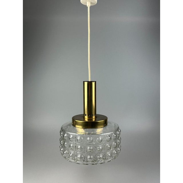 Vintage Space Age Hanging Lamp in Chrome and Glass from Veb Deutsche Werkstätten Hellerau, 1970s For Sale - Image 13 of 18
