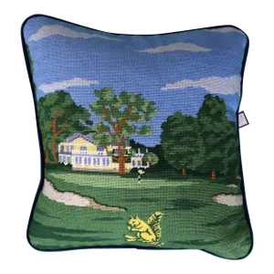 The Country Club Brookline Hand-Needlepoint Pillow (New)
