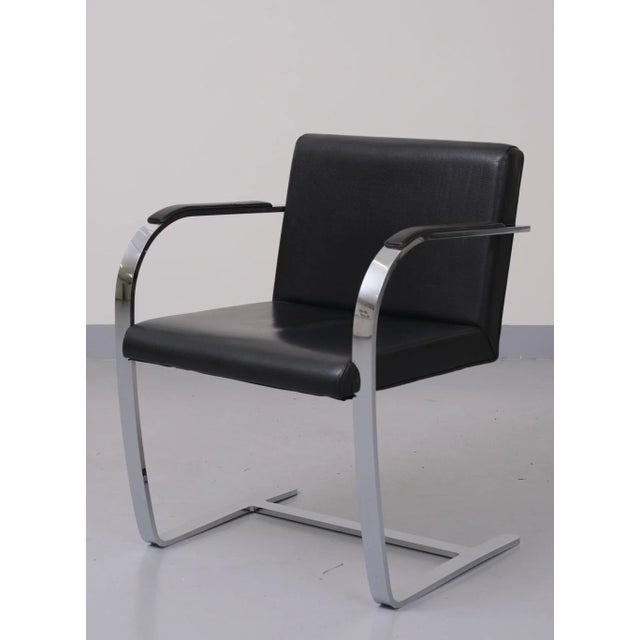Black Black Leather Brno Chair by Mies Van Der Rohe For Sale - Image 8 of 10