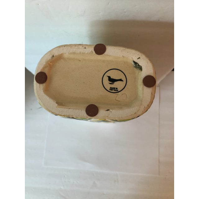 Retro Ceramic Vase With Geometric Pattern, 1960s For Sale - Image 10 of 10