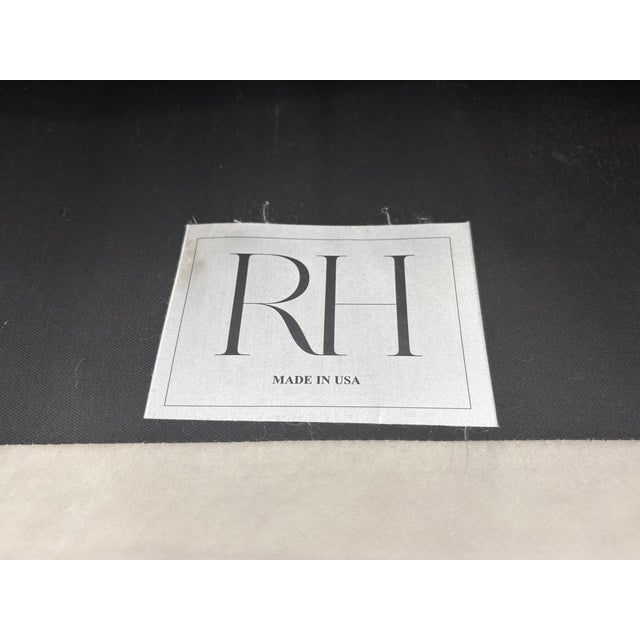 Rh Reginald Chair | Italian Veneto Leather – Ivory | Brass | Black Oak Drifted Base | 360° Swivel For Sale - Image 12 of 18