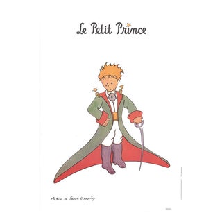 2015 Antoine de Saint Exupery 'The Little Prince and Red Cape' Modernism Multicolor,Green,Red France Offset Lithograph For Sale