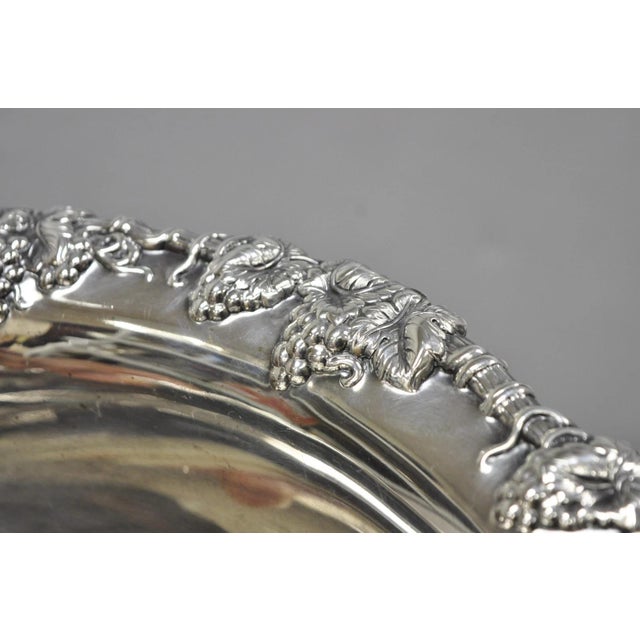 Metal Vintage Gorham Newport Yb 271 Victorian Silver Plated Grapevine Punch Bowl For Sale - Image 7 of 17