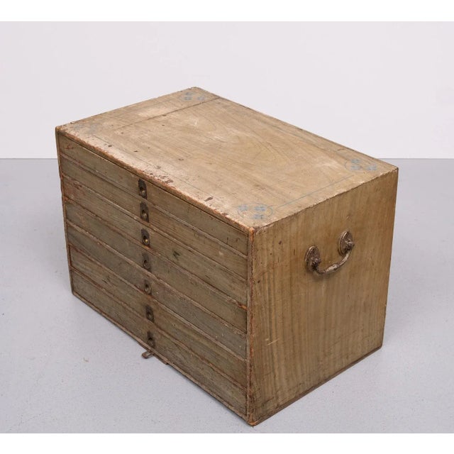 19 Century Works Men Chest with Drawers, 1890s For Sale - Image 8 of 10