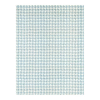 The House of Scalamandré Houndstooth Sisal Wallpaper, Sky For Sale