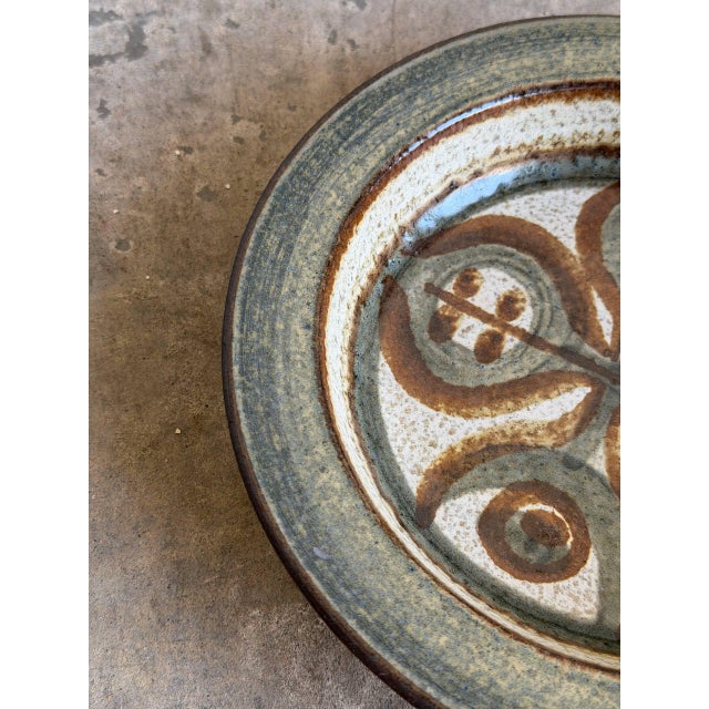 1960s Vintage 1960s Danish Mid-Century Modern Søholm Ceramic Plate For Sale - Image 5 of 10