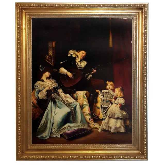 Eugenio De Blasi, Scene with Minstrel, 2005, Italy, Oil on Canvas, Framed For Sale - Image 8 of 8