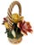 Capodimonte Vintage Italian Capodimonte Floral Basket With Twisted Handle For Sale - Image 4 of 5