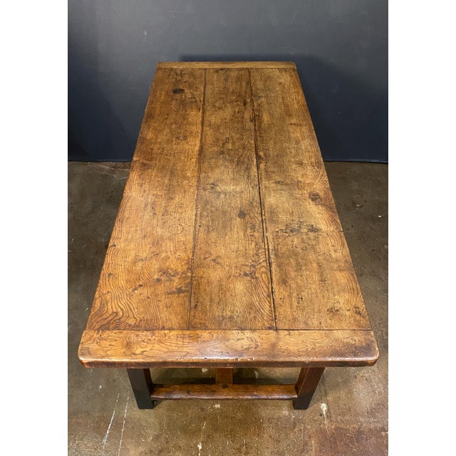 Large English Rectangular Farmhouse or Refectory Table of Patinated Oak For Sale In Austin - Image 6 of 10