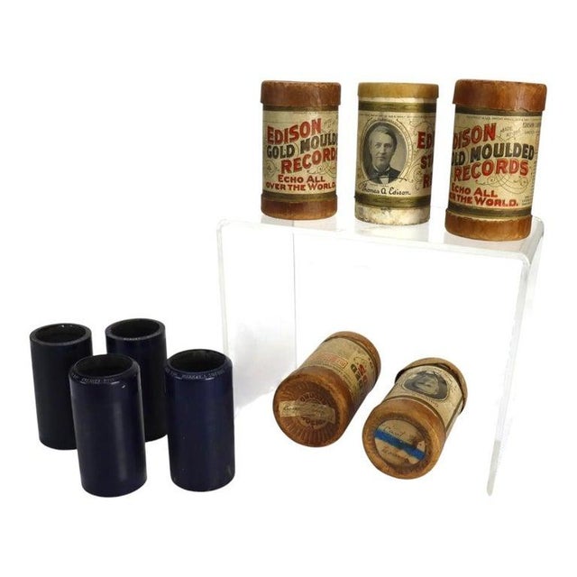 Collection of 47 Antique Edison Phonograph Cylinders C1890 For Sale - Image 4 of 6
