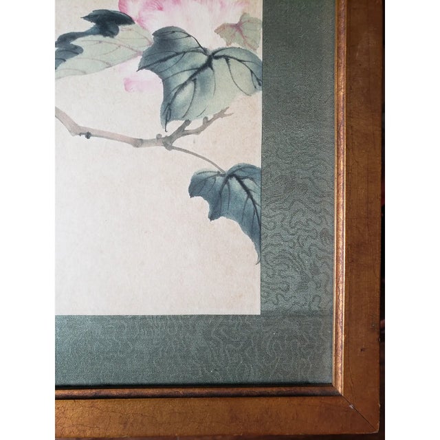 Vintage 1969 Chinese Peony Painting by Fu Dingzhong For Sale In Los Angeles - Image 6 of 6