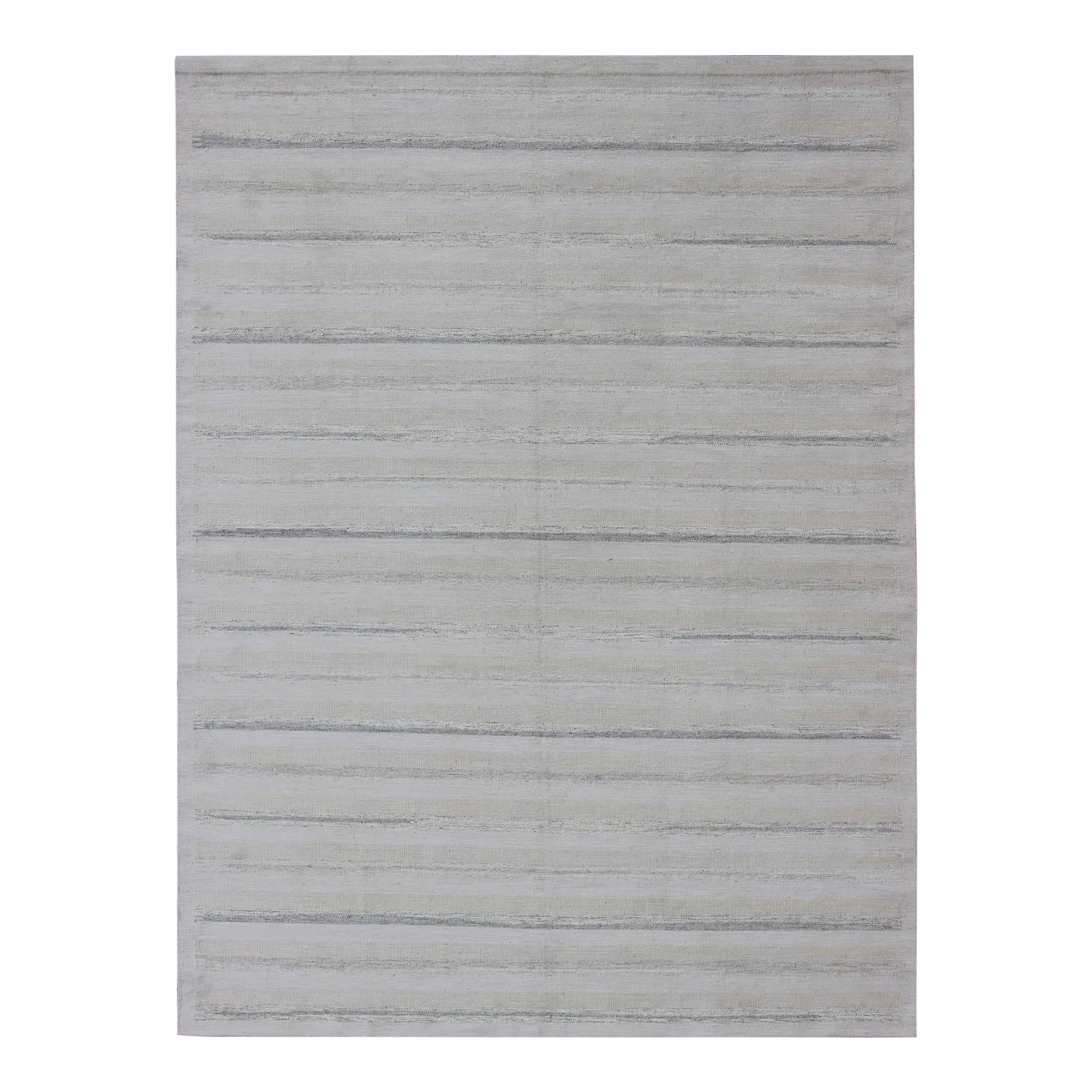 Modern Scandinavian Flat Weave Rug With Subtle Horizontal Stripe ...