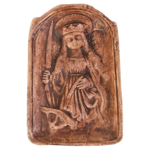 Mid-Century Plaster Wall Sculpture, 1950s For Sale