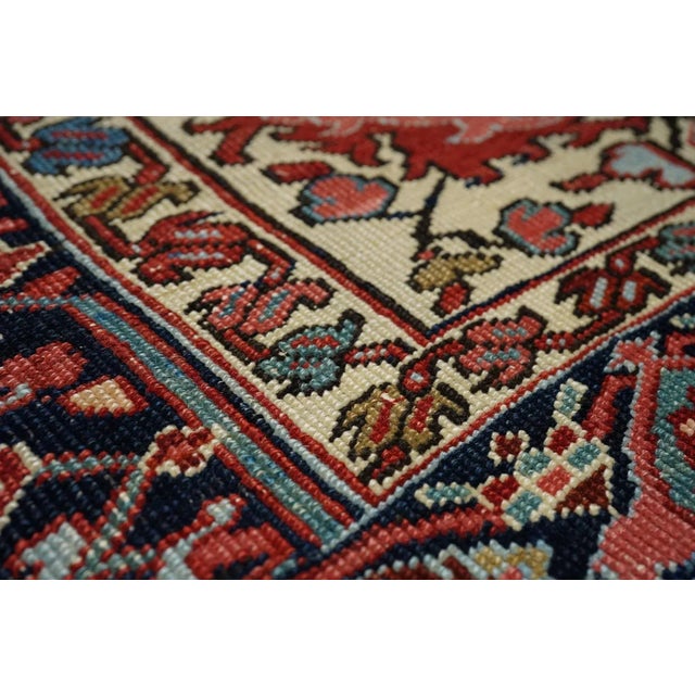 Textile Antique Serapi Rug 4'5'' x 6'9'' For Sale - Image 7 of 9