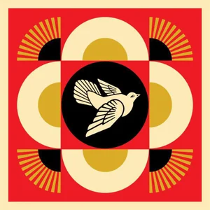 Shepard Fairey (Obey), Dove Geometric Red, Serigraph