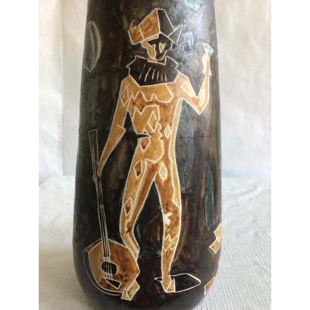 Ceramic 1960s Painted Ceramic Vase Depicting Objects from a Fête For Sale - Image 7 of 11