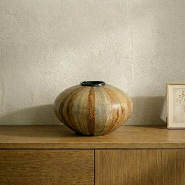 Large Vintage Vase in Leaves, 1950s For Sale - Image 13 of 15