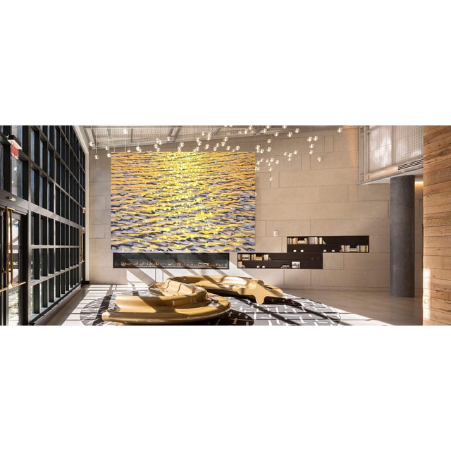 Amber Light. Amber Evening.Original Modern Hand Painting For Sale - Image 8 of 10