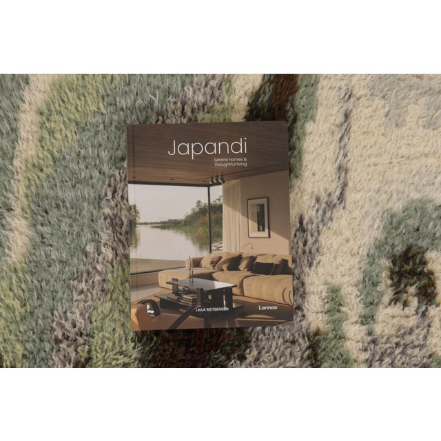 Vintage Swedish Rya Rug, Cream, Sage and Brown Abstract Pattern - Rug & Kilim For Sale - Image 10 of 10