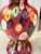 Murano Murano Style Mad Art Studios Signed 2002 Red Millefiori & Dichroic Art Glass Vase For Sale - Image 4 of 7