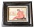 Vintage Original Female Nude in Beach Modernist Watercolor Painting Carved Wood Frame For Sale