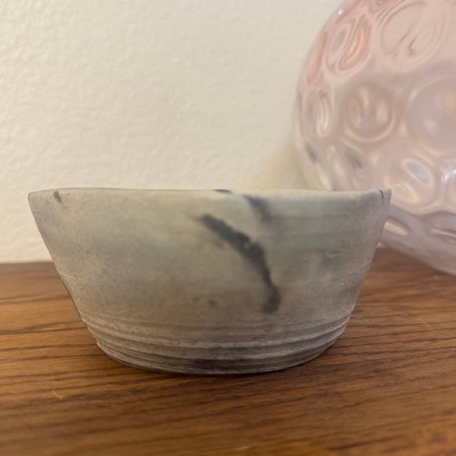 Ceramic Marbled Pottery Bowl Signed For Sale - Image 7 of 7