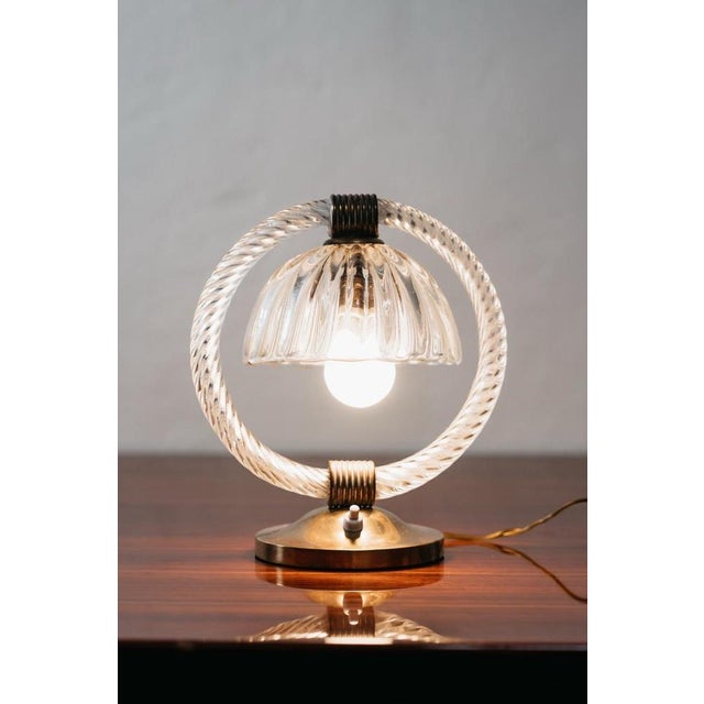 Abat-Jour Lights in Murano Glass and Brass from Barovier & Toso, 1950s, Set of 2 For Sale - Image 14 of 18