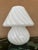 White Large Swirl White Murano Glass Mushroom Table Lamp, 1970s For Sale - Image 8 of 8