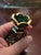 Antique Moser Bohemian Glass Emerald Green Perfume Bottle For Sale In Boston - Image 6 of 12