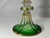 Moser Glassworks Antique Moser Green to Clear Trumpet Vase: Bohemian Gold Gilt Decor (18.5") For Sale - Image 4 of 10
