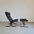 Ingmar Relling Set of Mid-Century Black Leather Siesta Chair and Ottoman by Ingmar Relling for Westnofa, 1960s For Sale - Image 4 of 11