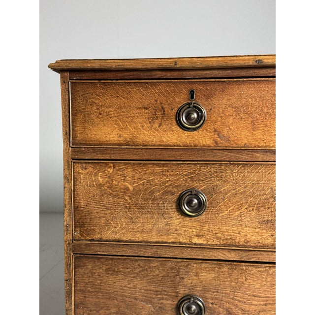 English Oak Chest of Drawers, 19th Century For Sale - Image 11 of 14