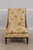 Modern Pair of Drexel Heritage Upholstered Mahogany Slipper Chairs For Sale - Image 3 of 18