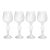 Rialto Twisted Optic White Wine Glasses, Set of 4 For Sale