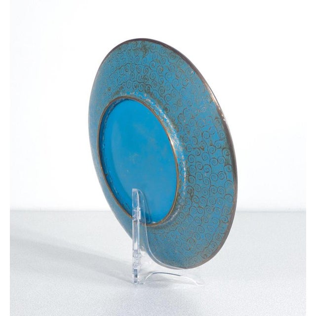 Meiji Cloisonné Enamel Plate, Japan For Sale - Image 11 of 18