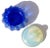 Vintage Seguso Murano Sapphire Blue Fiery Opal White Italian Art Glass Vanity Jar Powder Box For Sale In Orlando - Image 6 of 7