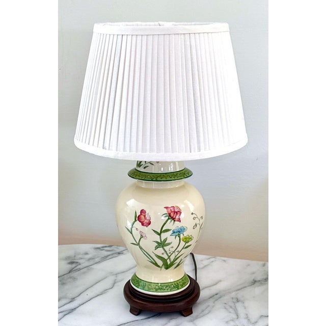 Late 20th Century Asian Porcelain Hand Painted Table Lamp For Sale - Image 10 of 10