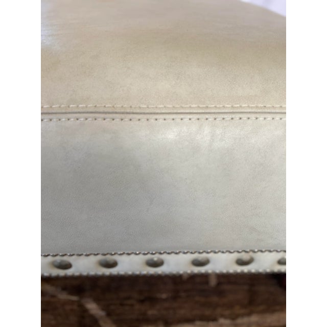 2010s Ralph Lauren Aran Isles Ottoman in Leather For Sale - Image 5 of 9
