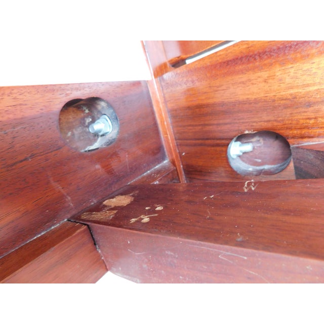 Mahogany Georgian Style Queen Size Draper Carved Tester Poster Bed For Sale - Image 9 of 12