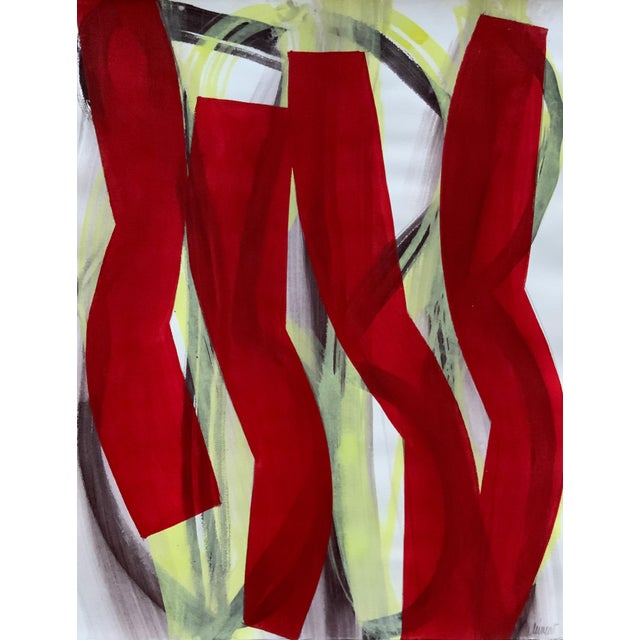 Contemporary Abstract Gouache on Arches Paper "14av8a-2014" by Alain Clément For Sale - Image 4 of 4
