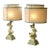Vintage Figural Table Lamps With Fiberglass Shades - Pair For Sale