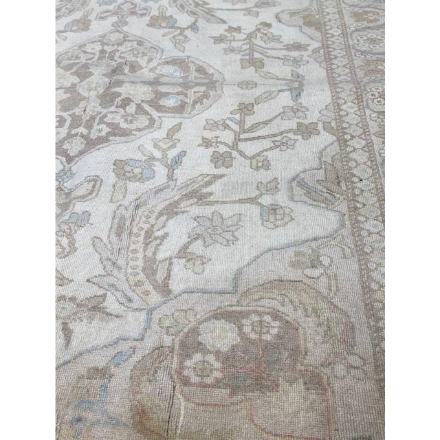 1970s Old Vintage Persian Turkeman Area Rug 4x5 For Sale - Image 4 of 10