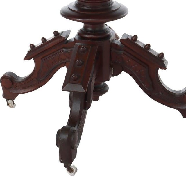 Wood Antique Brookes Renaissance Revival Walnut Umbrella Table C1890 For Sale - Image 7 of 8