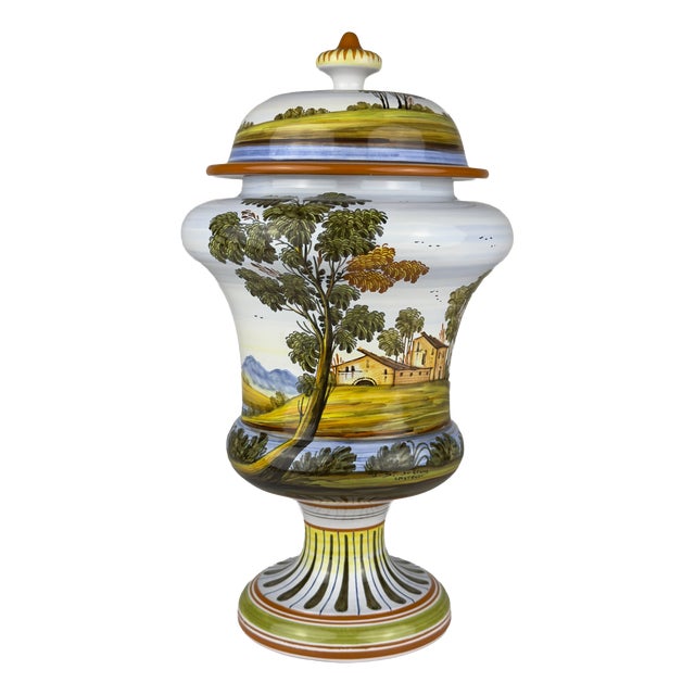 Vintage Vase with Lid by Lorenzo Di Stefano, Italy, 1990s For Sale